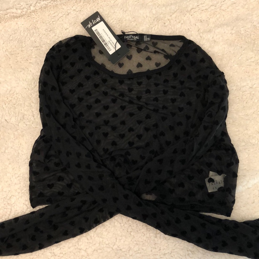 See through Nasty gal cropped top